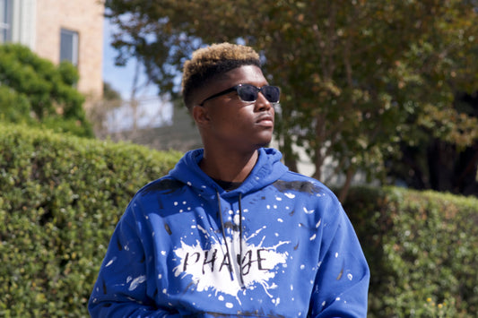 Painted Blue Hoodie.