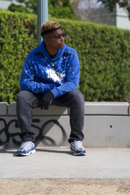 Painted Blue Hoodie.