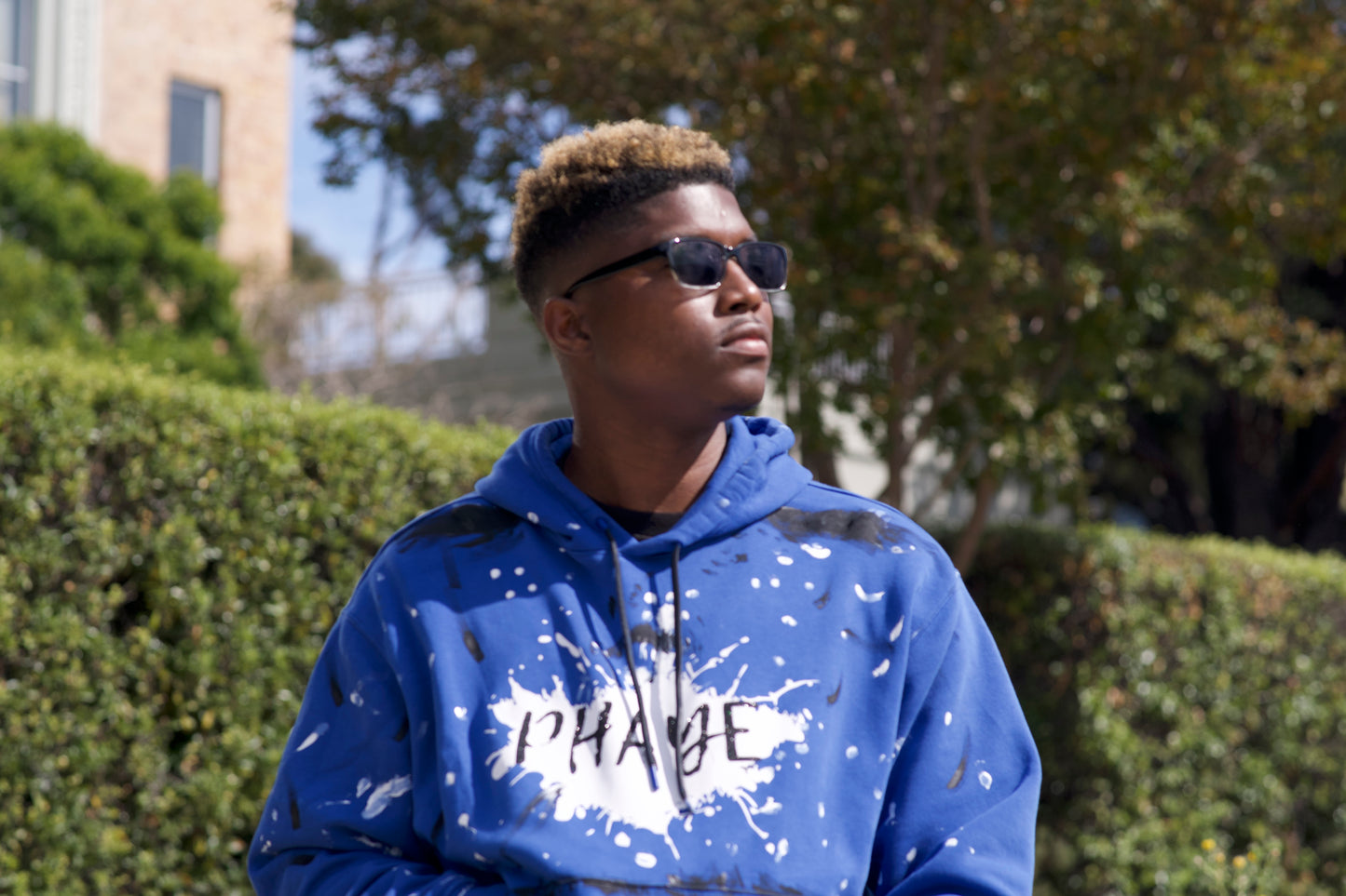 Painted Blue Hoodie.